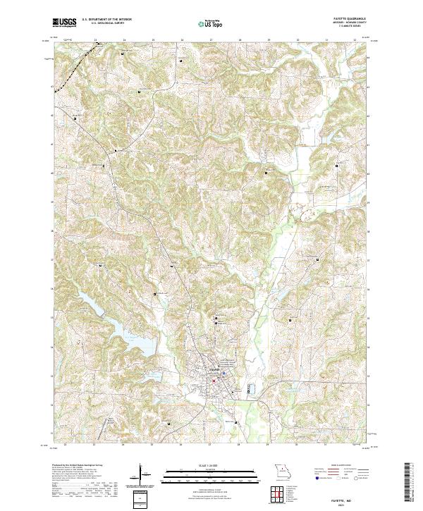 USGS Topographic Map – Fayette