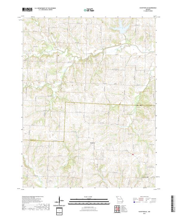 USGS Topographic Map – Fayetteville