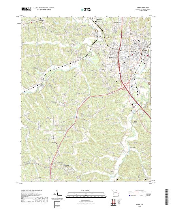 USGS Topographic Map – Festus