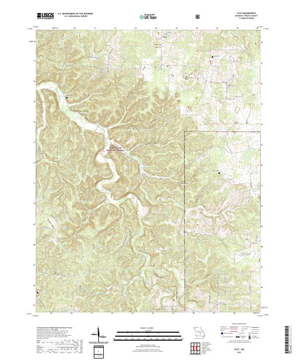 USGS Topographic Map – Flat