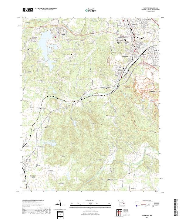 USGS Topographic Map – Flat River