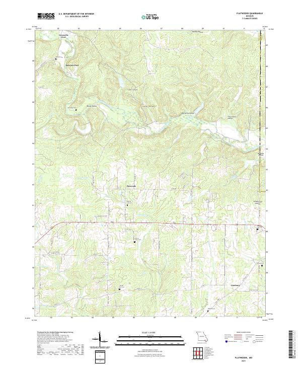 USGS Topographic Map – Flatwoods
