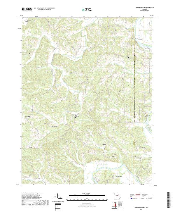 USGS Topographic Map – Fredericksburg