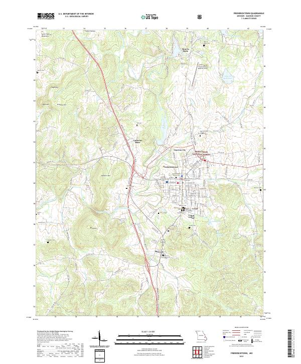USGS Topographic Map – Fredericktown