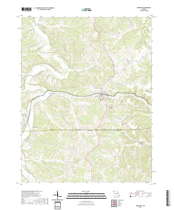 USGS Topographic Map – Freeburg