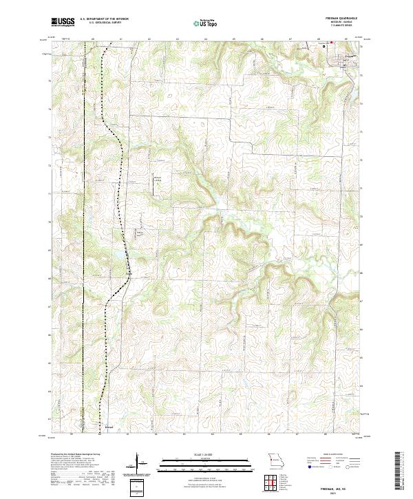 USGS Topographic Map – Freeman
