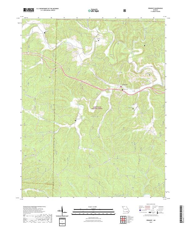 USGS Topographic Map – Fremont