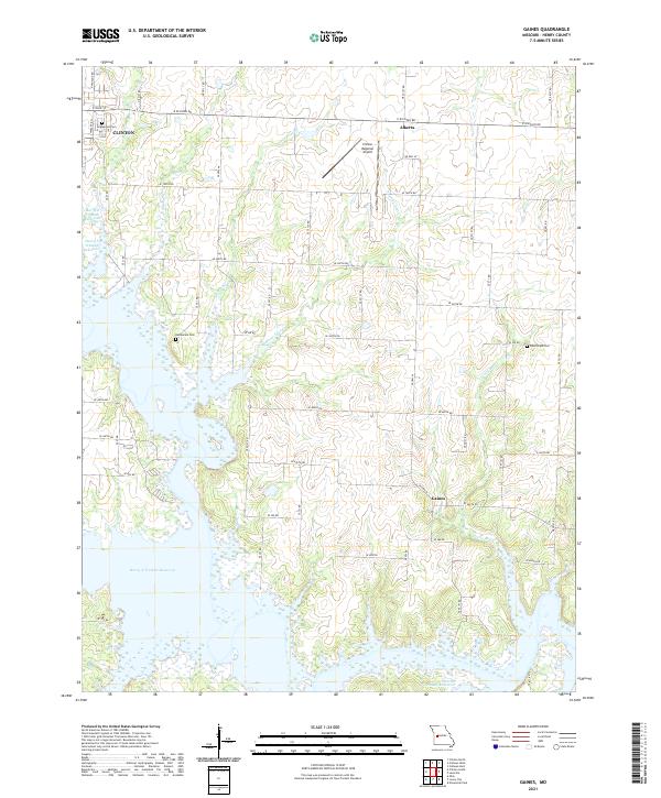 USGS Topographic Map – Gaines