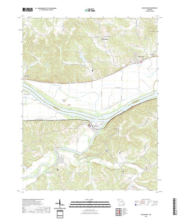 USGS Topographic Map – Gasconade