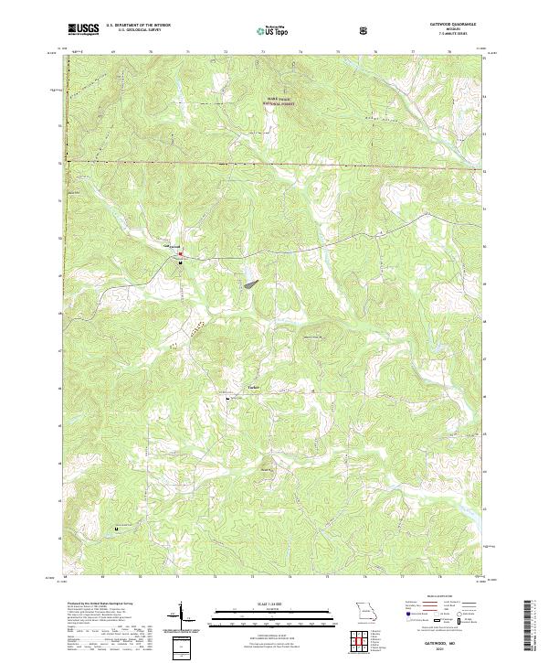 USGS Topographic Map – Gatewood