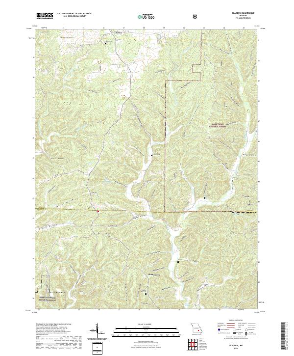 USGS Topographic Map – Gladden