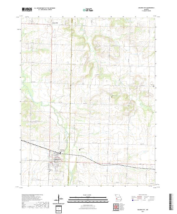 USGS Topographic Map – Golden City
