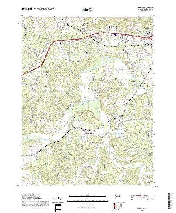 USGS Topographic Map – Gray Summit