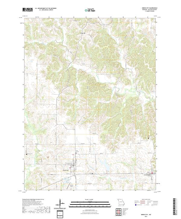 USGS Topographic Map – Green City