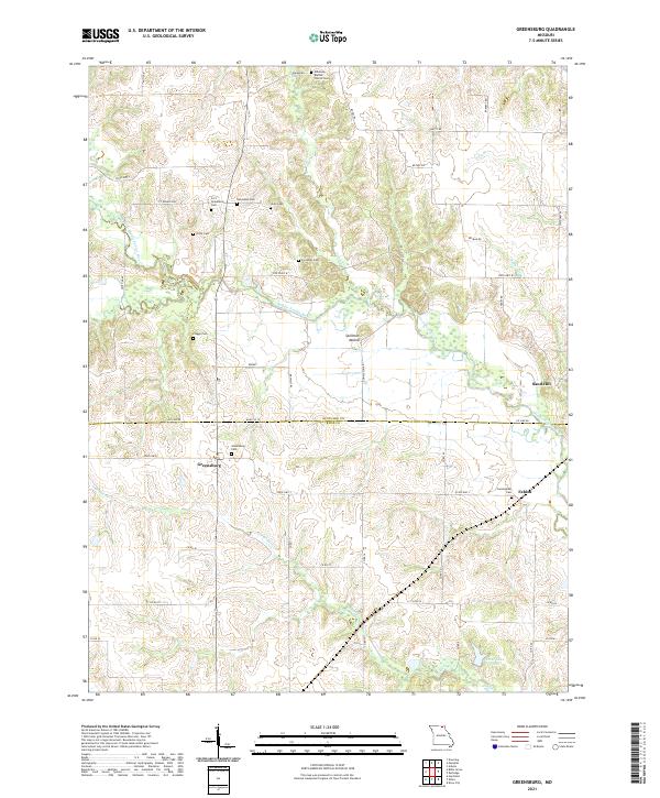 USGS Topographic Map – Greensburg