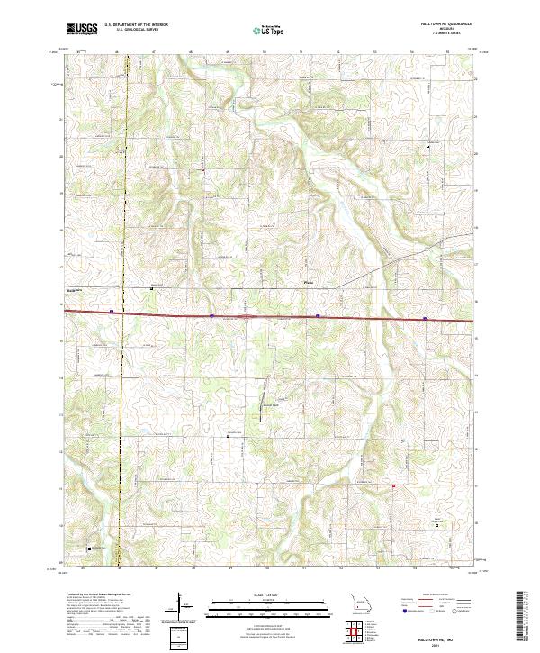 USGS Topographic Map – Halltown NE
