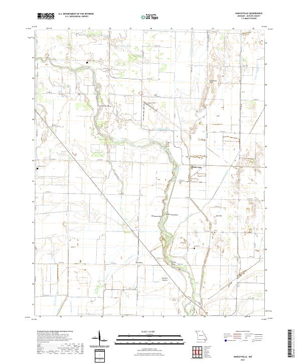 USGS Topographic Map – Hanleyville