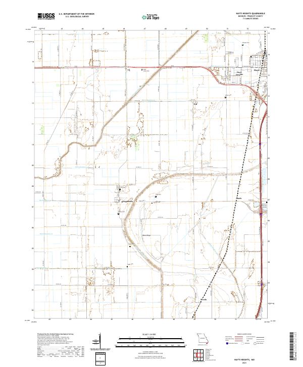 USGS Topographic Map – Hayti Heights