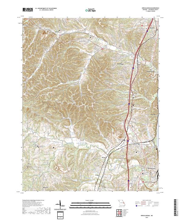 USGS Topographic Map – Herculaneum