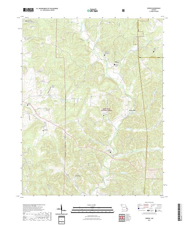USGS Topographic Map – Higdon