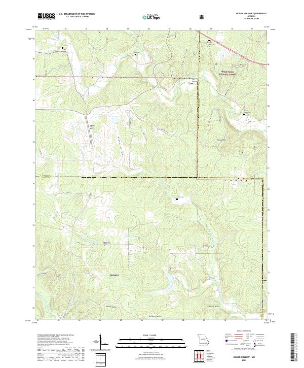 USGS Topographic Map – Hogan Hollow