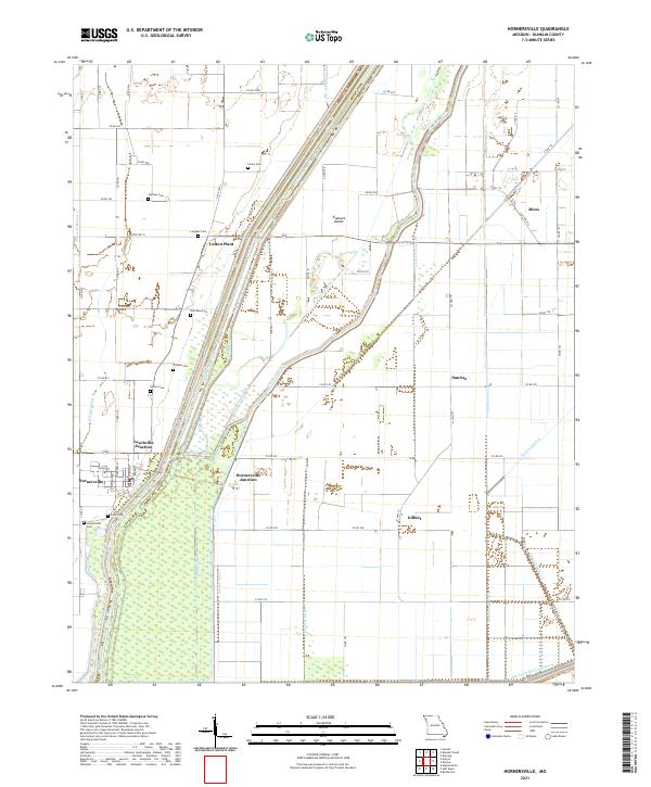 USGS Topographic Map – Hornersville