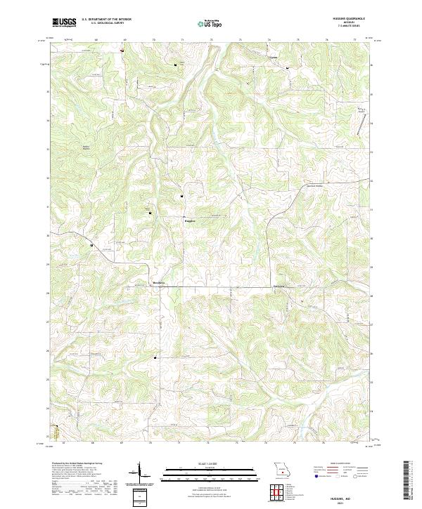 USGS Topographic Map – Huggins