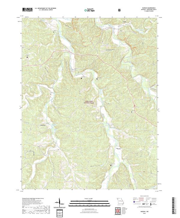 USGS Topographic Map – Huzzah