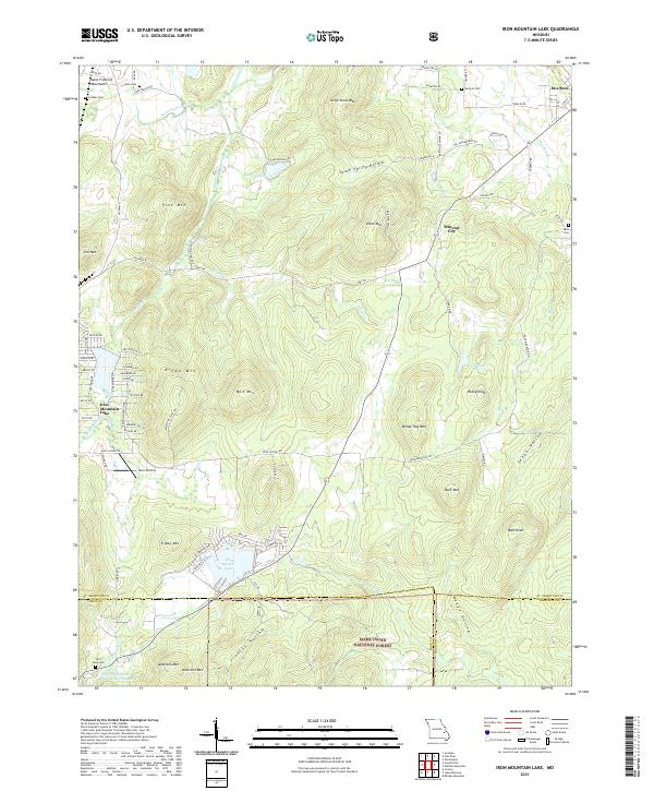USGS Topographic Map – Iron Mountain Lake