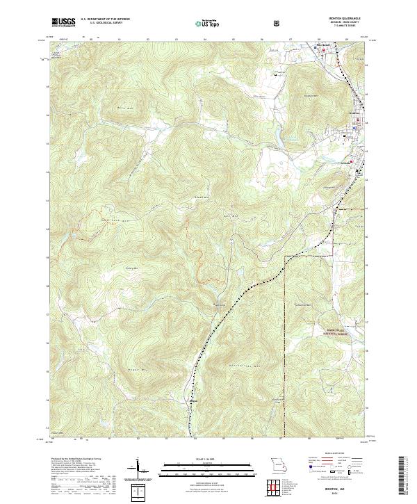 USGS Topographic Map – Ironton