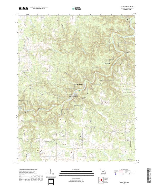 USGS Topographic Map – Jam Up Cave