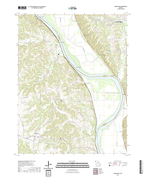 USGS Topographic Map – Jamestown