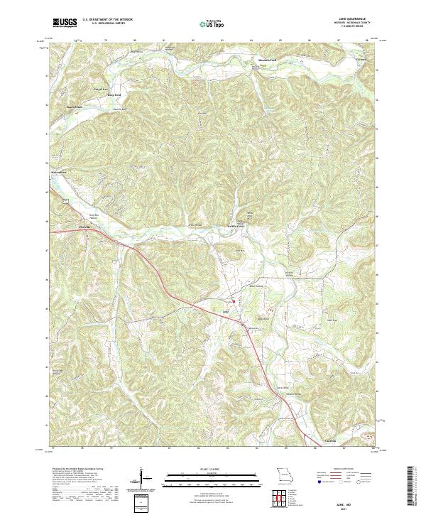 USGS Topographic Map – Jane