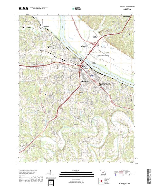 USGS Topographic Map – Jefferson City