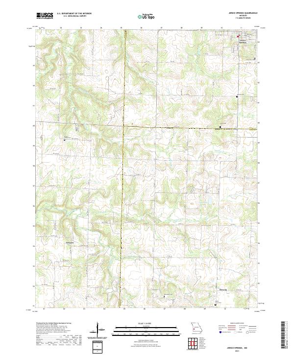 USGS Topographic Map – Jerico Springs
