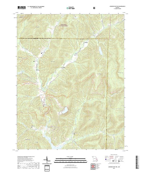 USGS Topographic Map – Johnson Shut-Ins