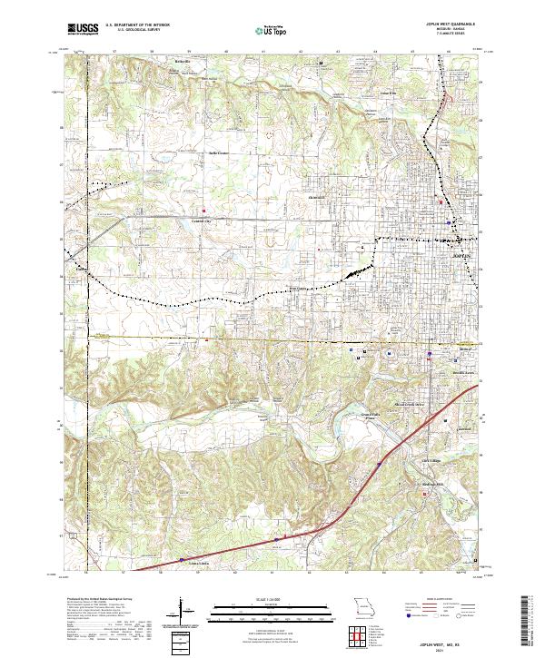 USGS Topographic Map – Joplin West