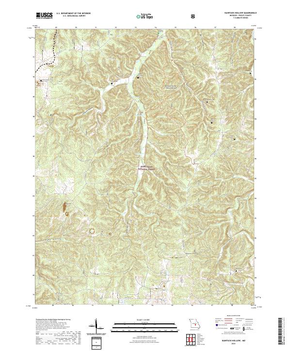 USGS Topographic Map – Kaintuck Hollow