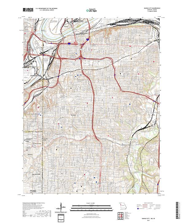 USGS Topographic Map – Kansas City