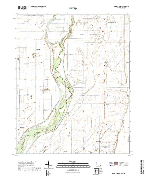 USGS Topographic Map – Kennett North