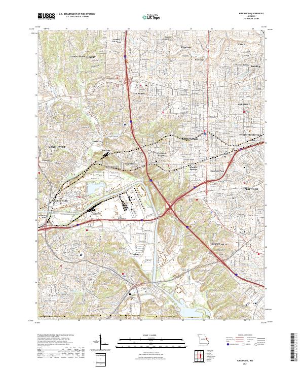 USGS Topographic Map – Kirkwood