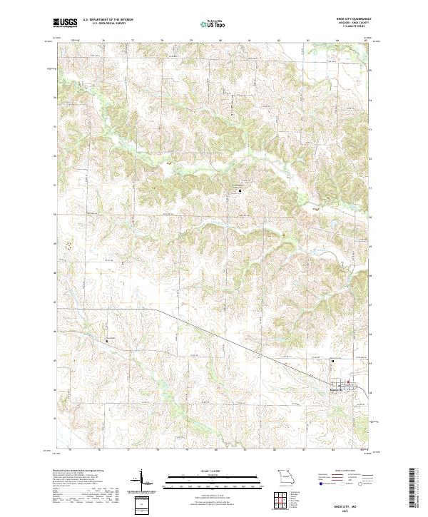 USGS Topographic Map – Knox City