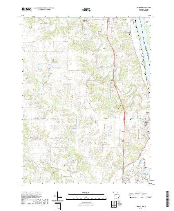 USGS Topographic Map – La Grange