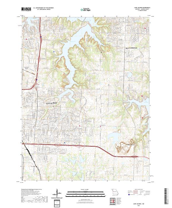 USGS Topographic Map – Lake Jacomo