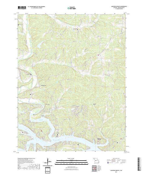 USGS Topographic Map – Lakeview Heights