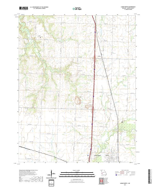 USGS Topographic Map – Lamar North