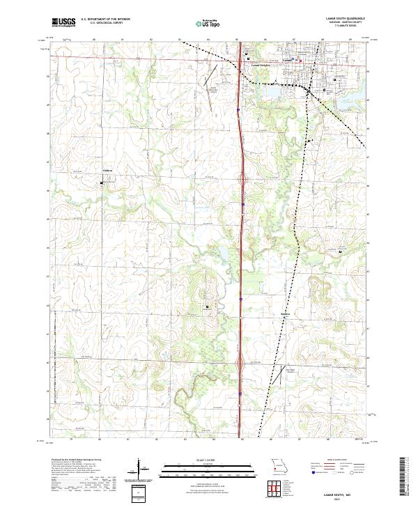 USGS Topographic Map – Lamar South