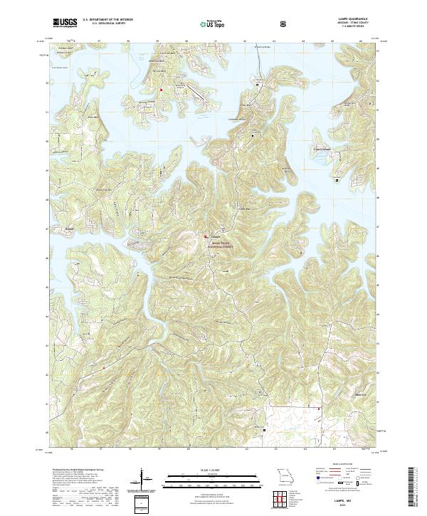 USGS Topographic Map – Lampe