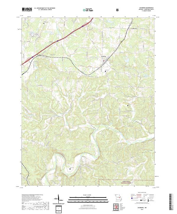 USGS Topographic Map – Leasburg