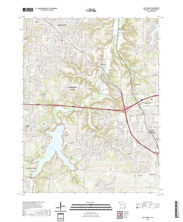 USGS Topographic Map – Lees Summit